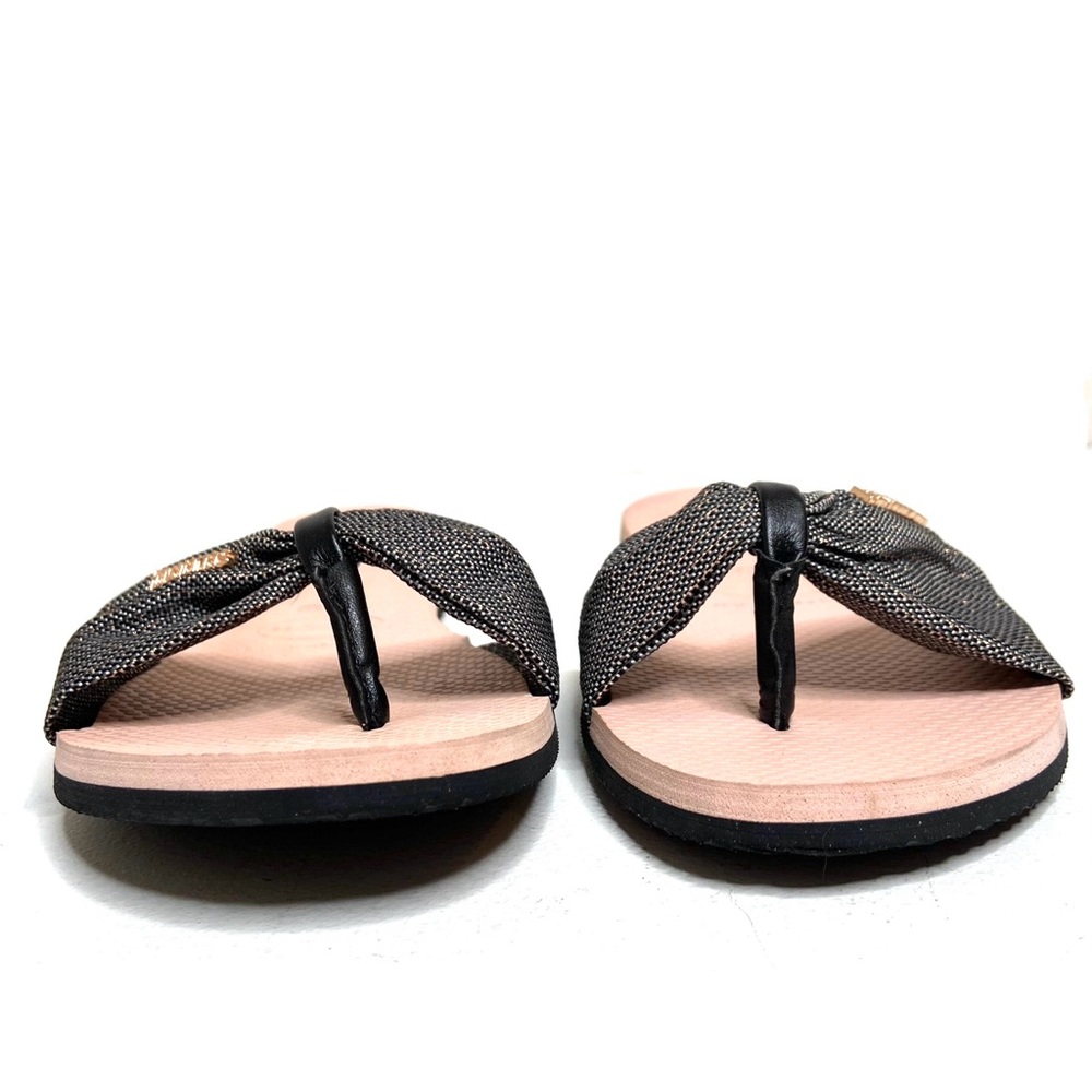 HAVAIANAS St. Tropez Shine Sandals Black Ballet Rose - Picture 12 of 15